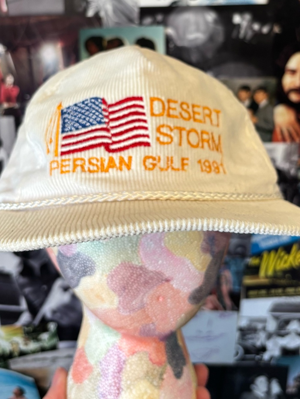 Desert Storm Persian Gulf 1991 Embroidered Cream Baseball Cap